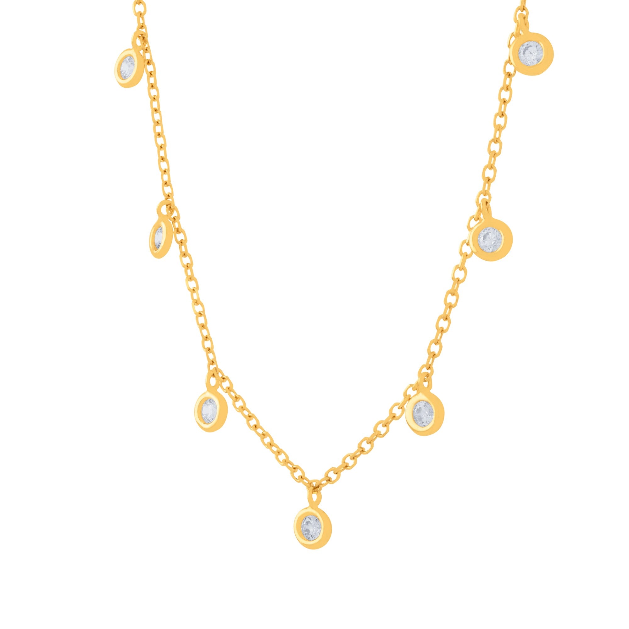 GARGANTILLA CON ZIRCONES COLGANTES
