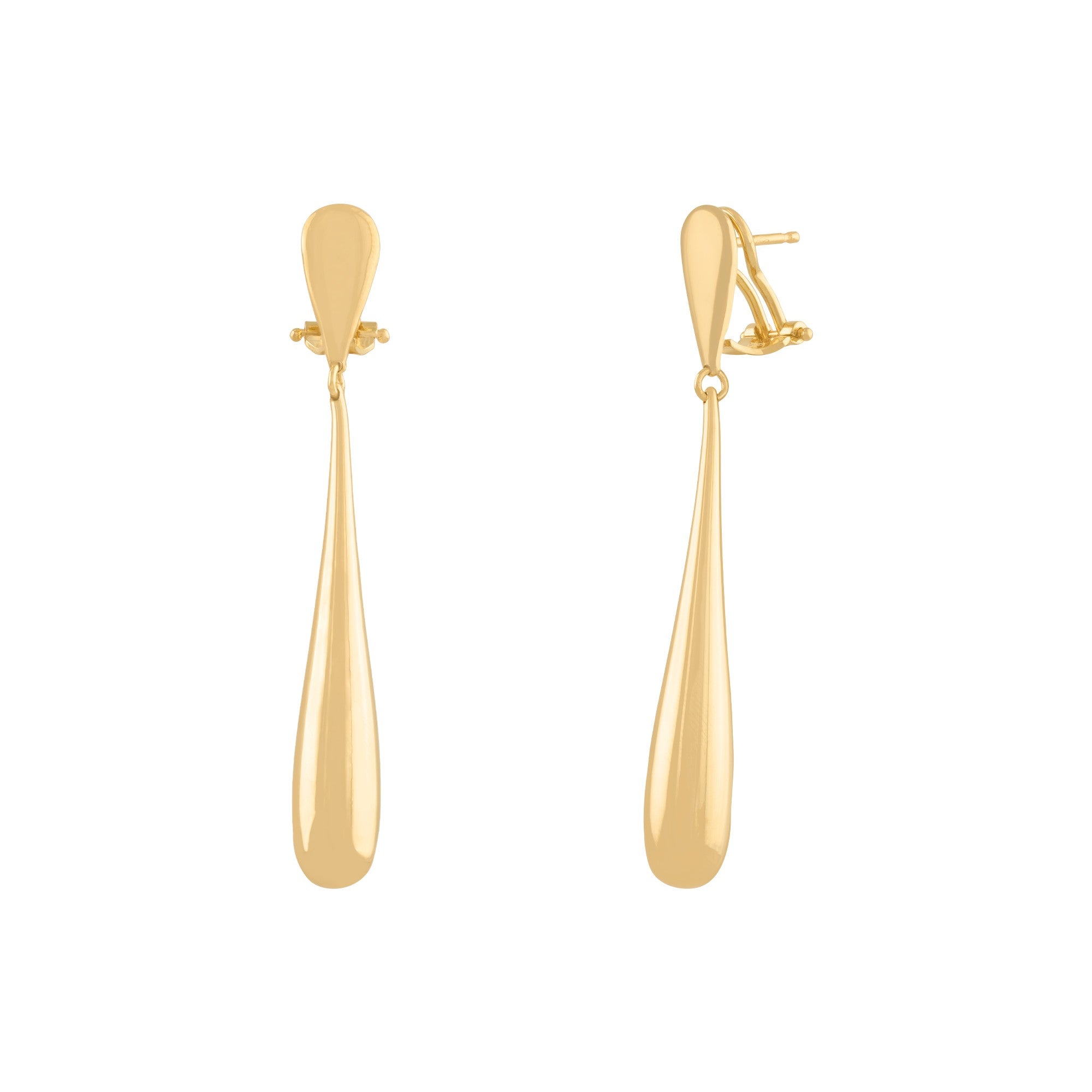 ARETES LARGOS EN FORMA DE GOTAS
