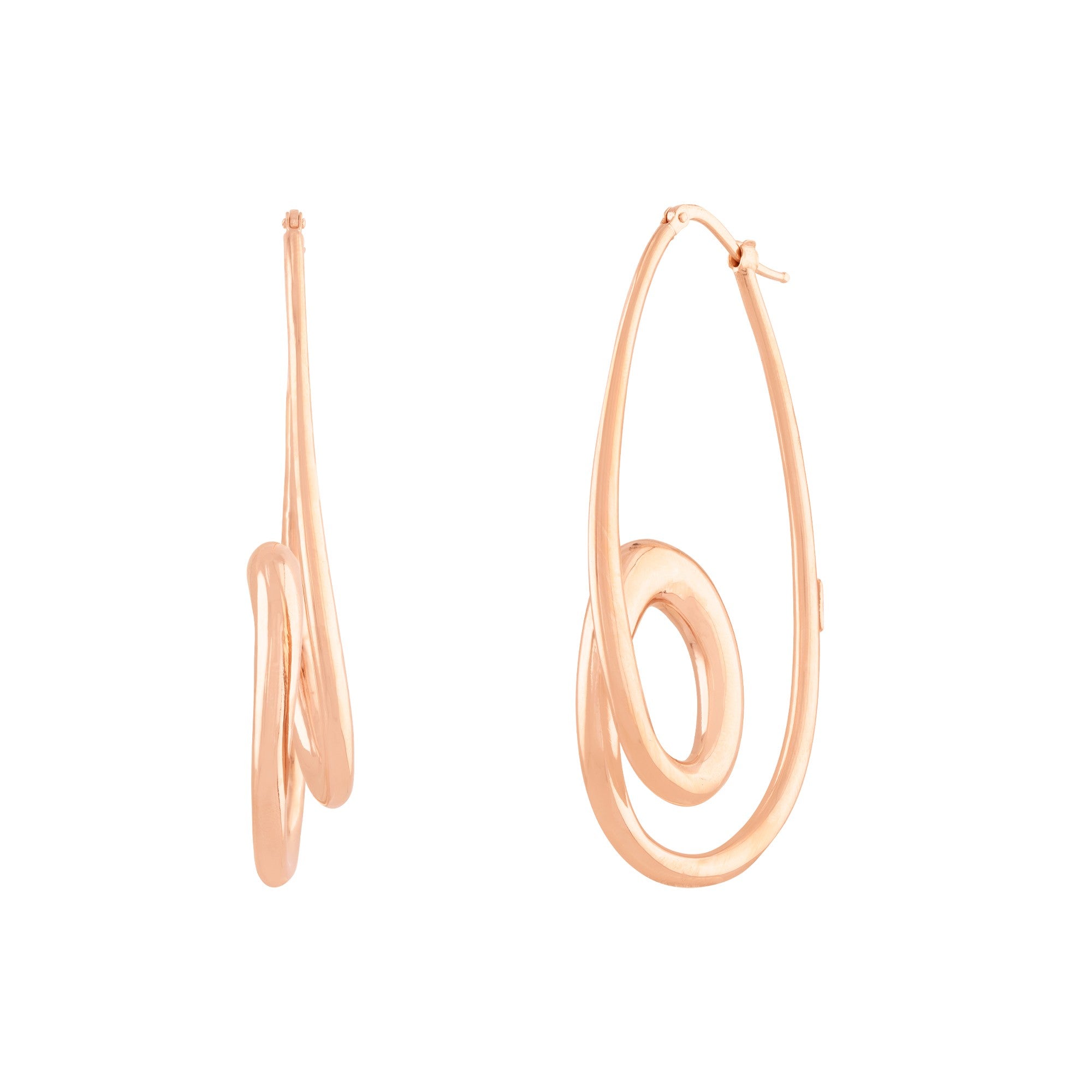 CANDONGAS ORO ROSA FORMA OVAL