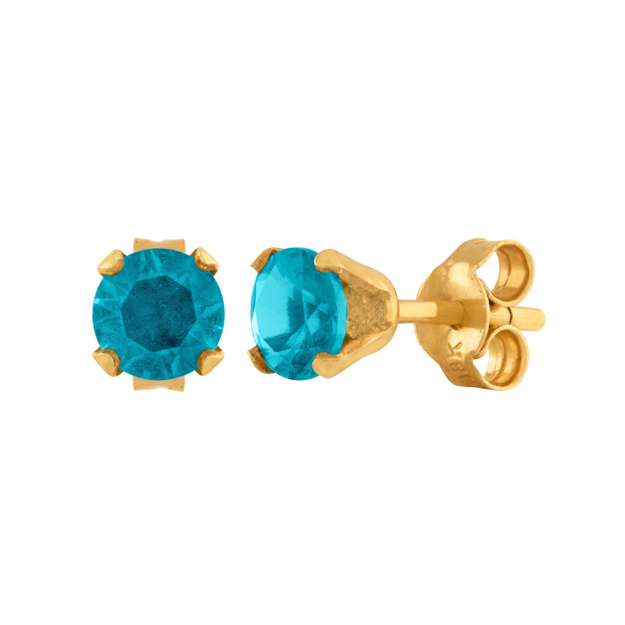 ARETES CON ZIRCÓN AZUL