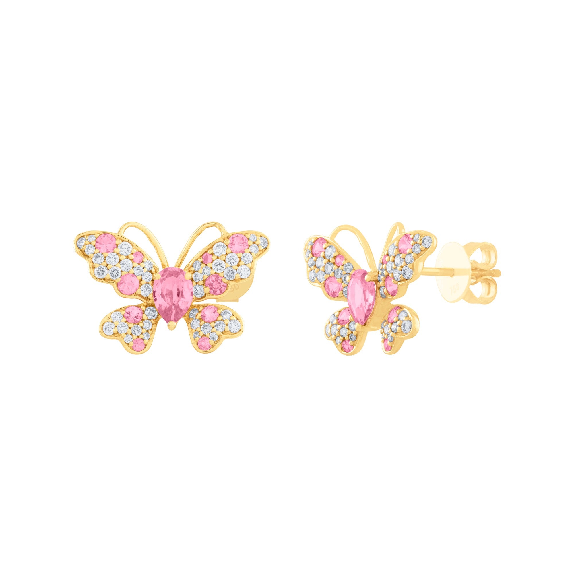 MARIPOSAS CON ZAFIRO ROSA