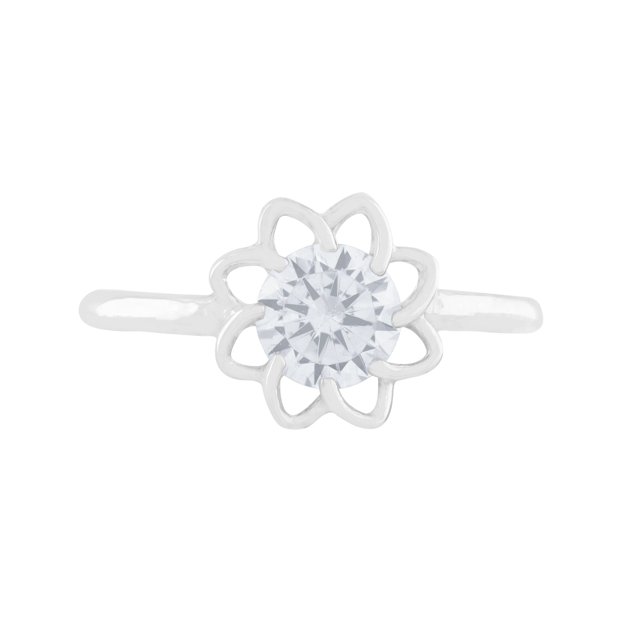 ANILLO FLOR CON ZIRCÓN