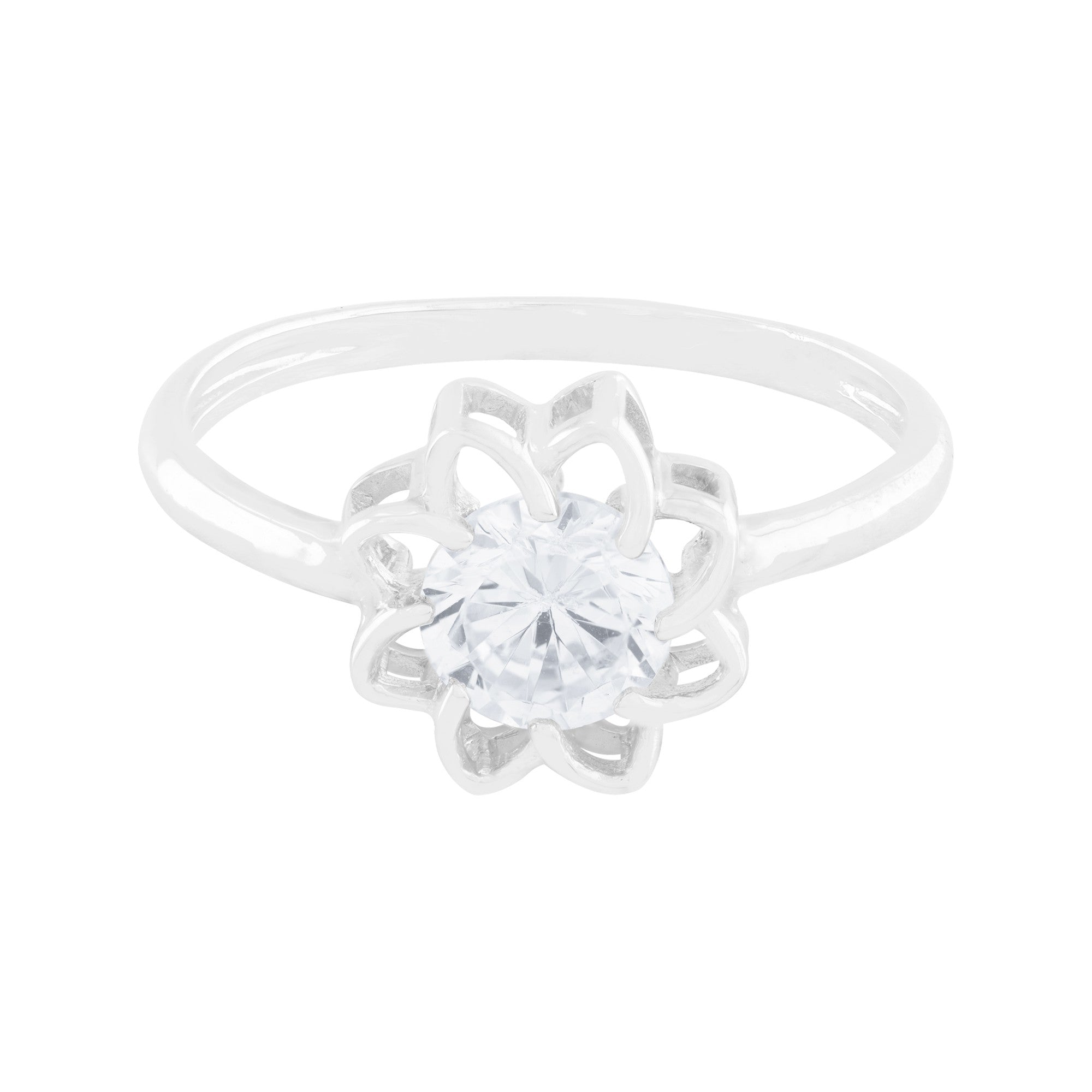 ANILLO FLOR CON ZIRCÓN