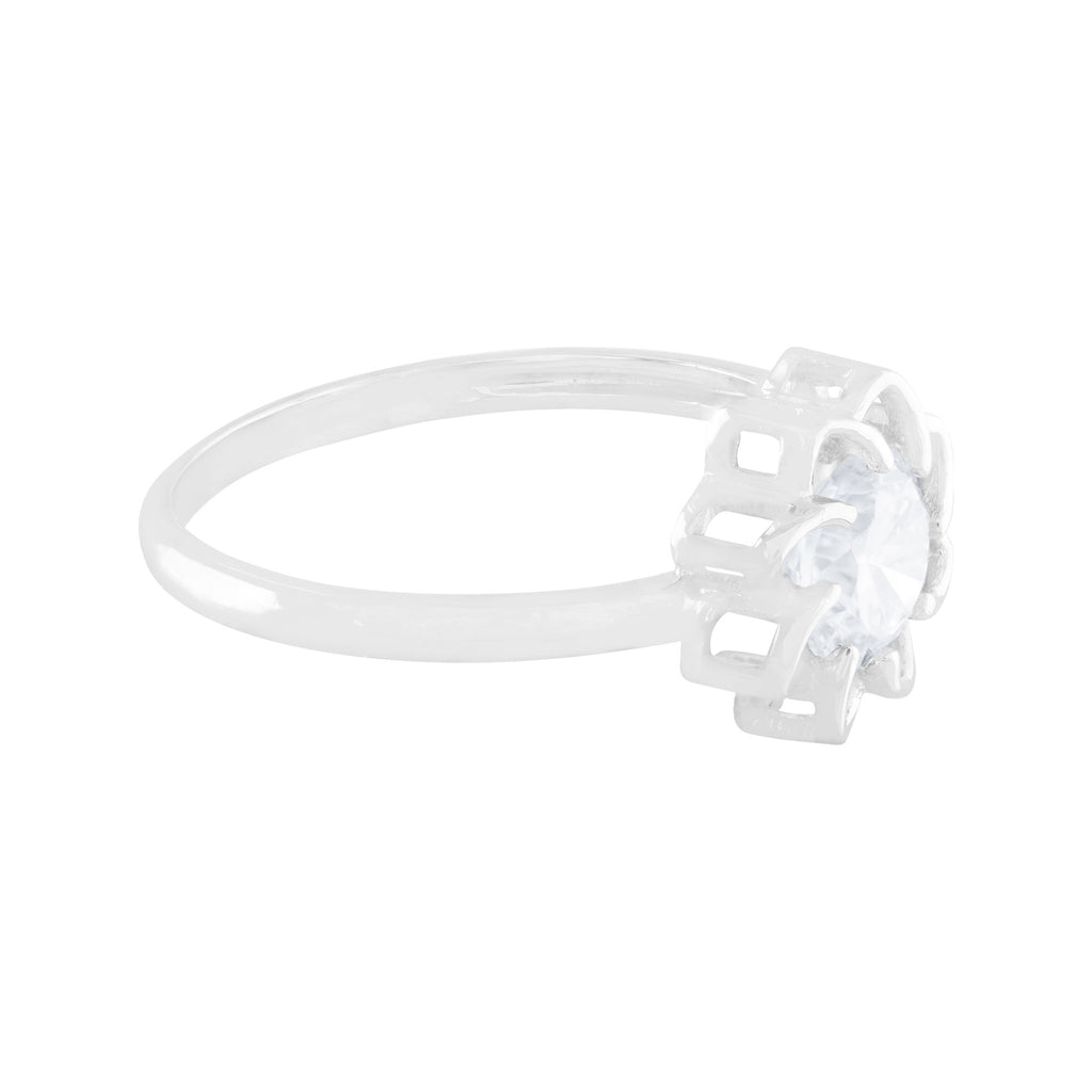 ANILLO FLOR CON ZIRCÓN