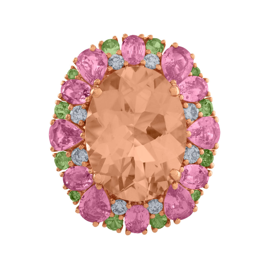 ANILLO FLOR GRANDE MORGANITA