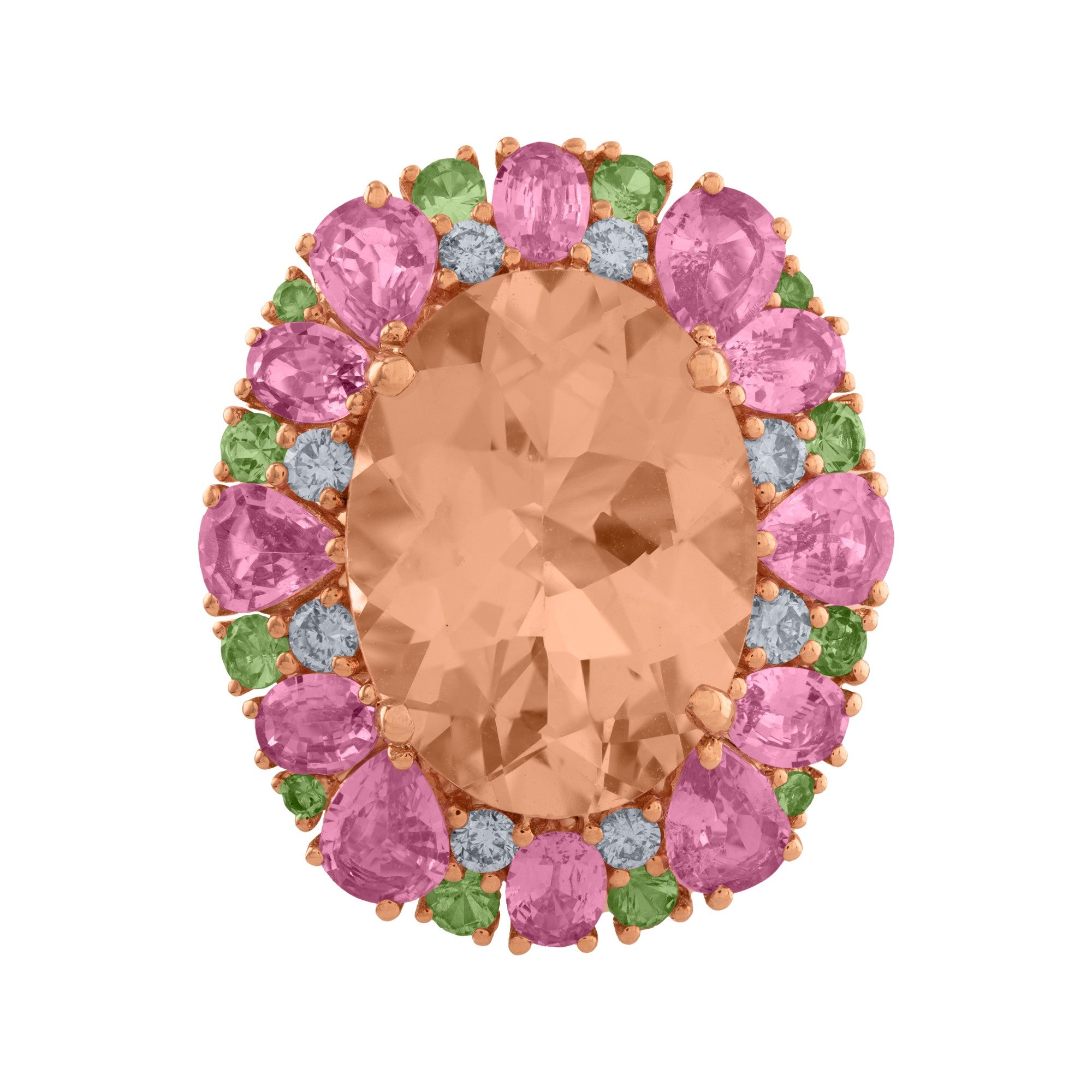 ANILLO FLOR GRANDE MORGANITA