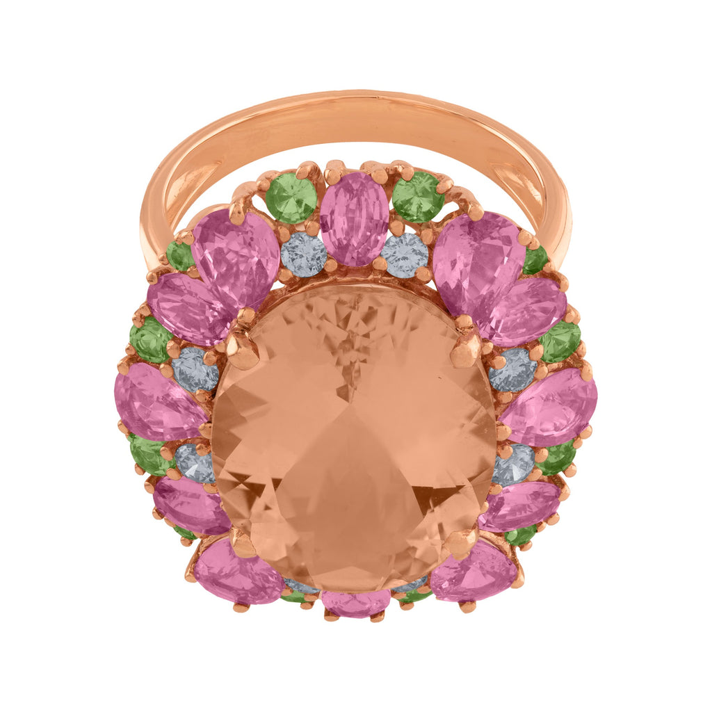 ANILLO FLOR GRANDE MORGANITA