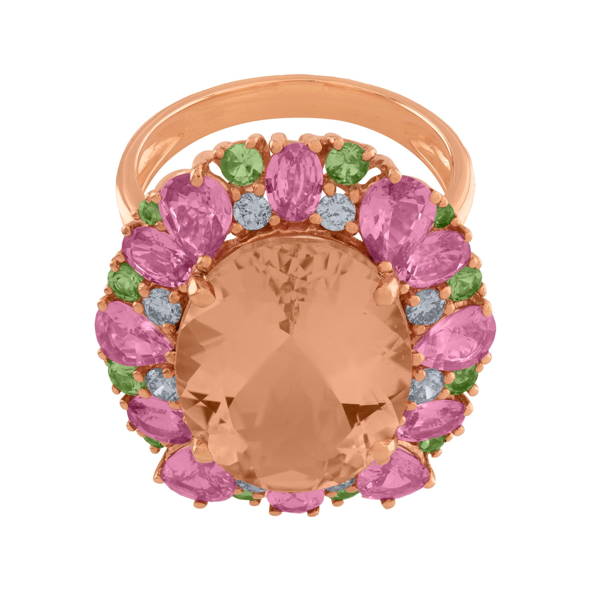 ANILLO FLOR GRANDE MORGANITA