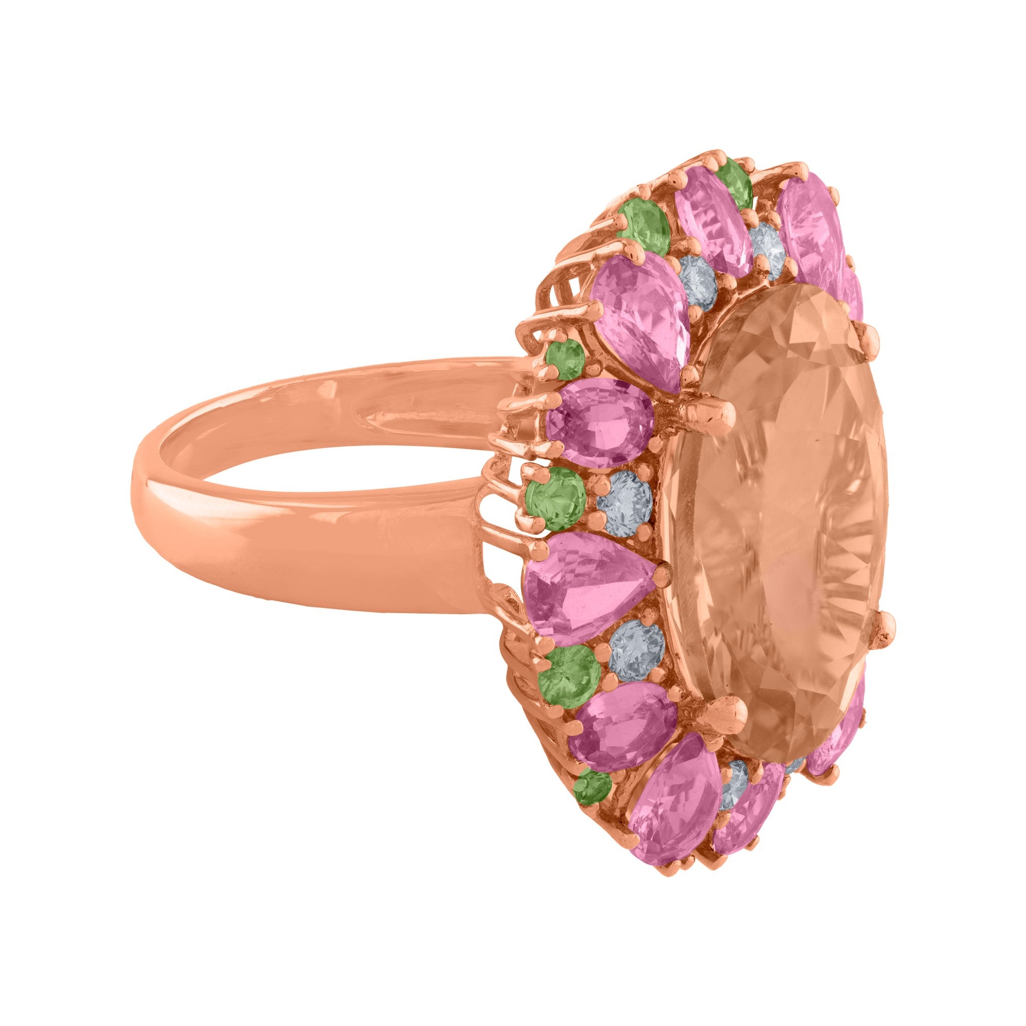ANILLO FLOR GRANDE MORGANITA