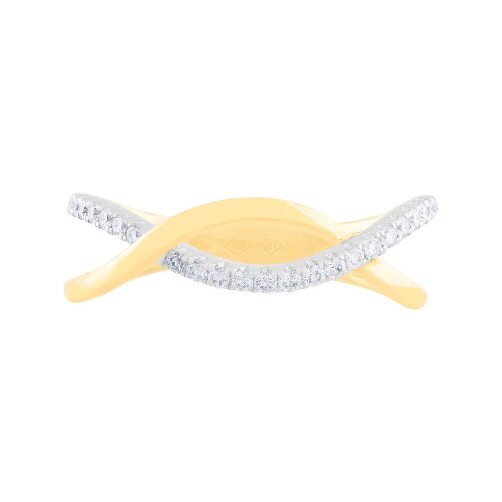 ARGOLLA CRUZADA CON DIAMANTES