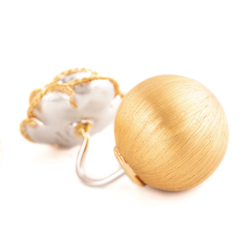 ARETES FLOR BOLA