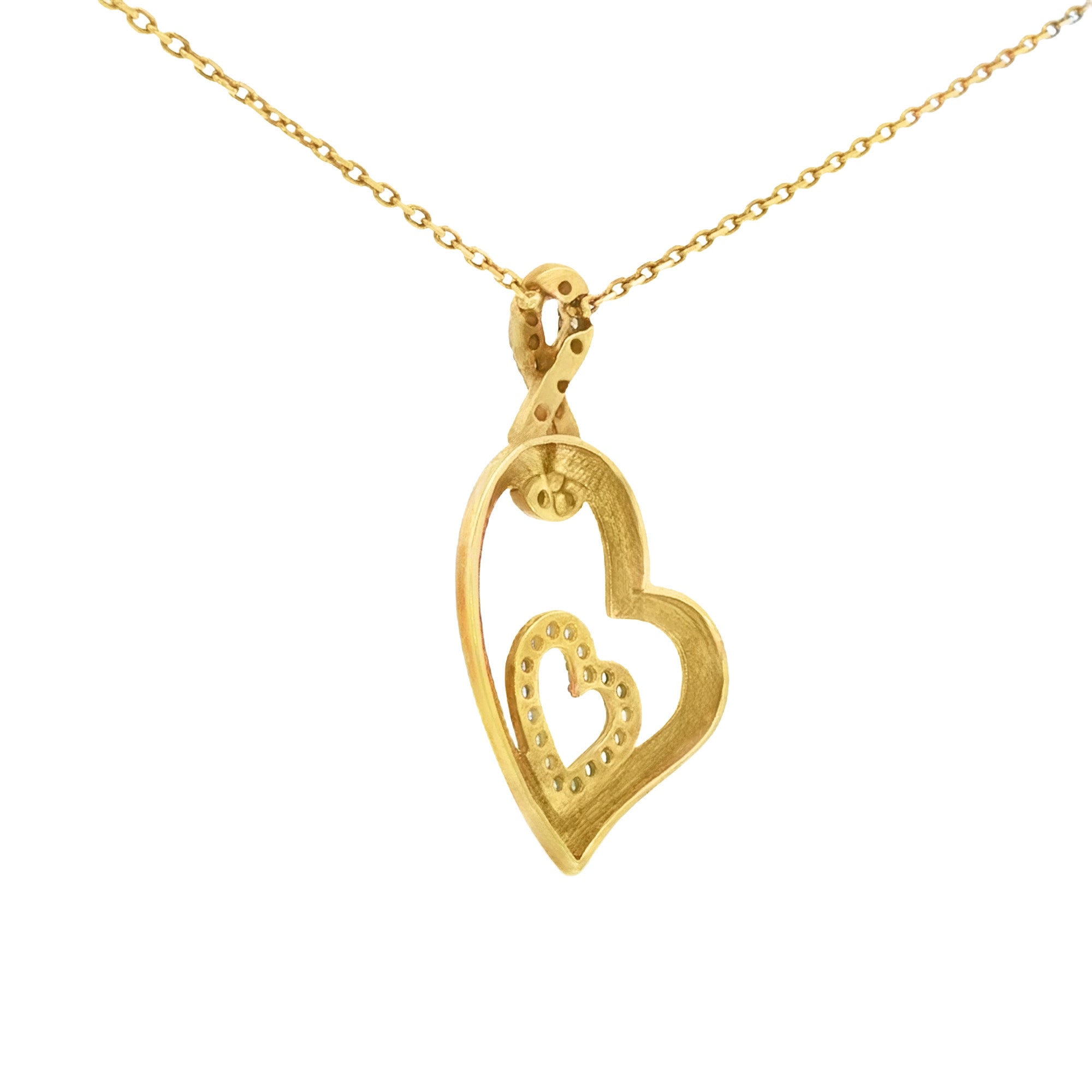 GARGANTILLA CORAZÓN CON ZIRCONES MORADOS Y AZULES