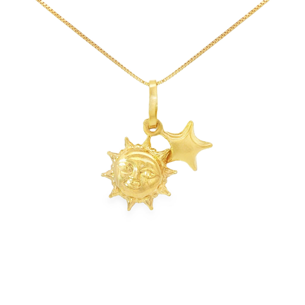 DIJE SOL CARA Y ESTRELLA