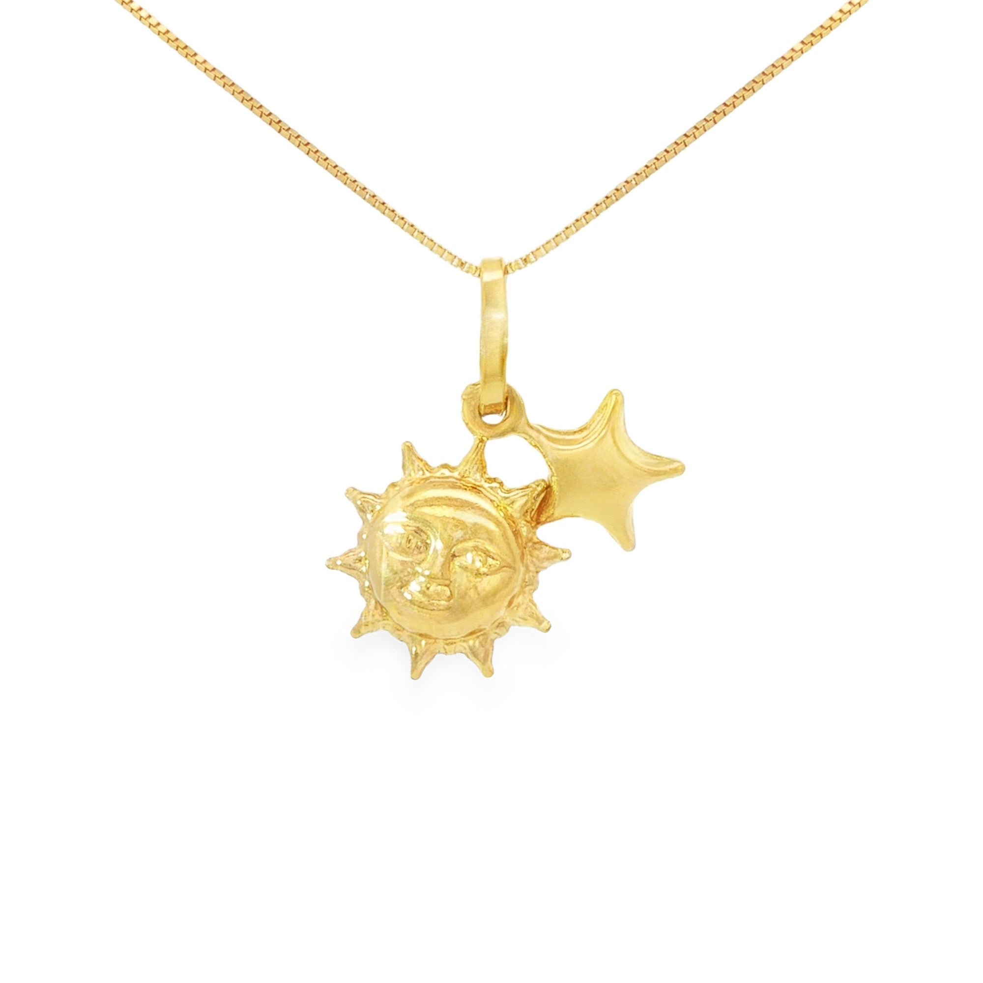 DIJE SOL CARA Y ESTRELLA