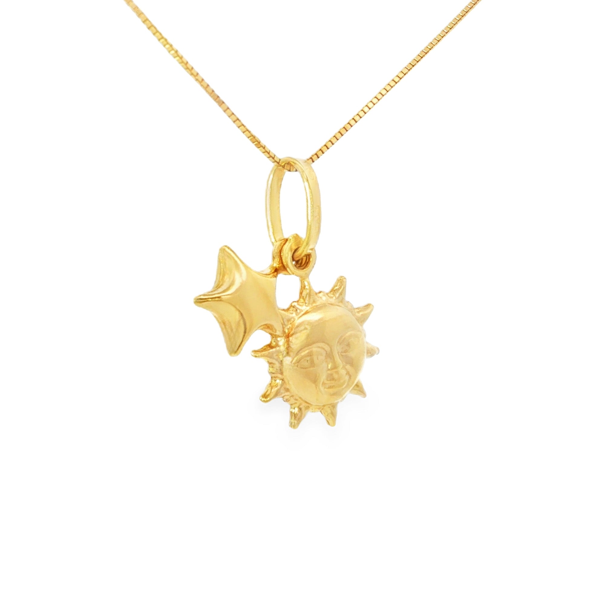 DIJE SOL CARA Y ESTRELLA