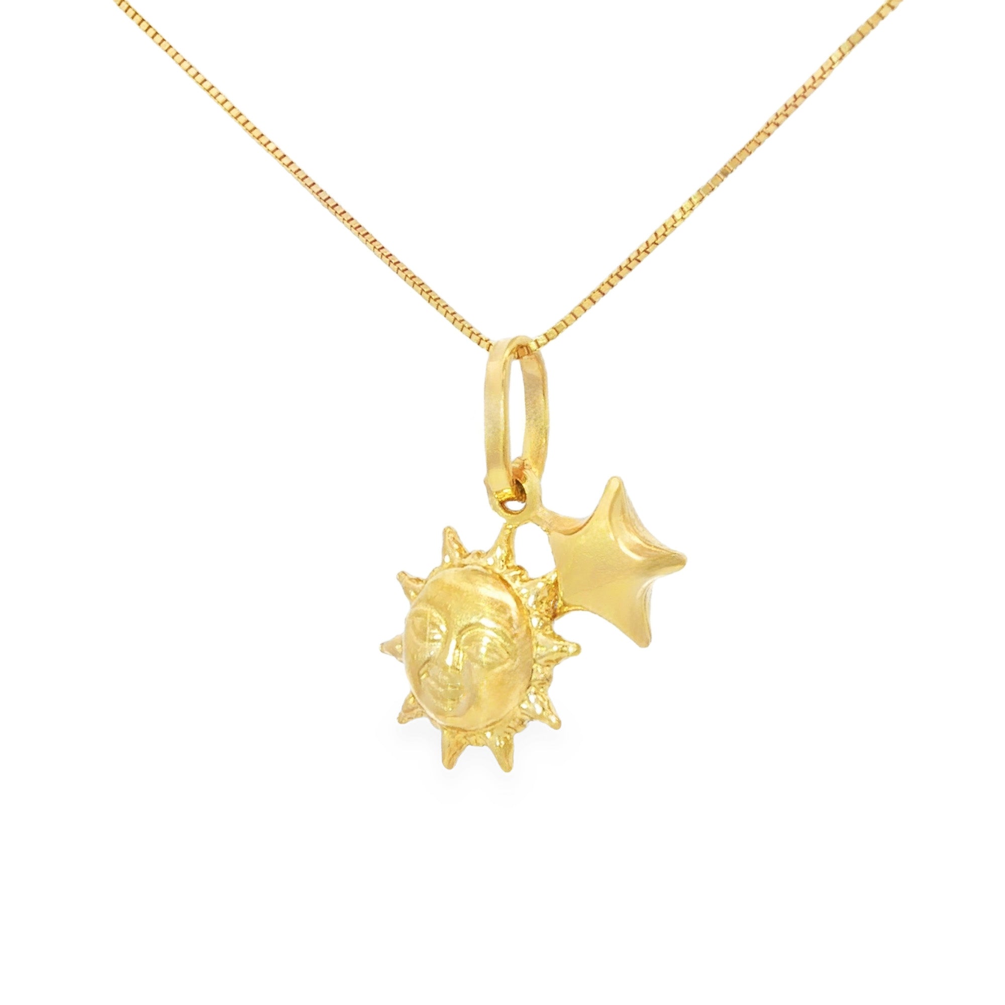 DIJE SOL CARA Y ESTRELLA