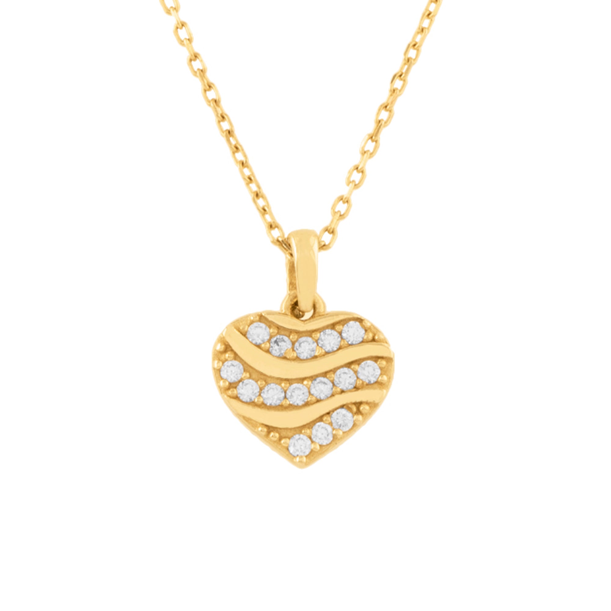 GARGANTILLA DOBLE CORAZÓN Y BOLA DIAMANTADA