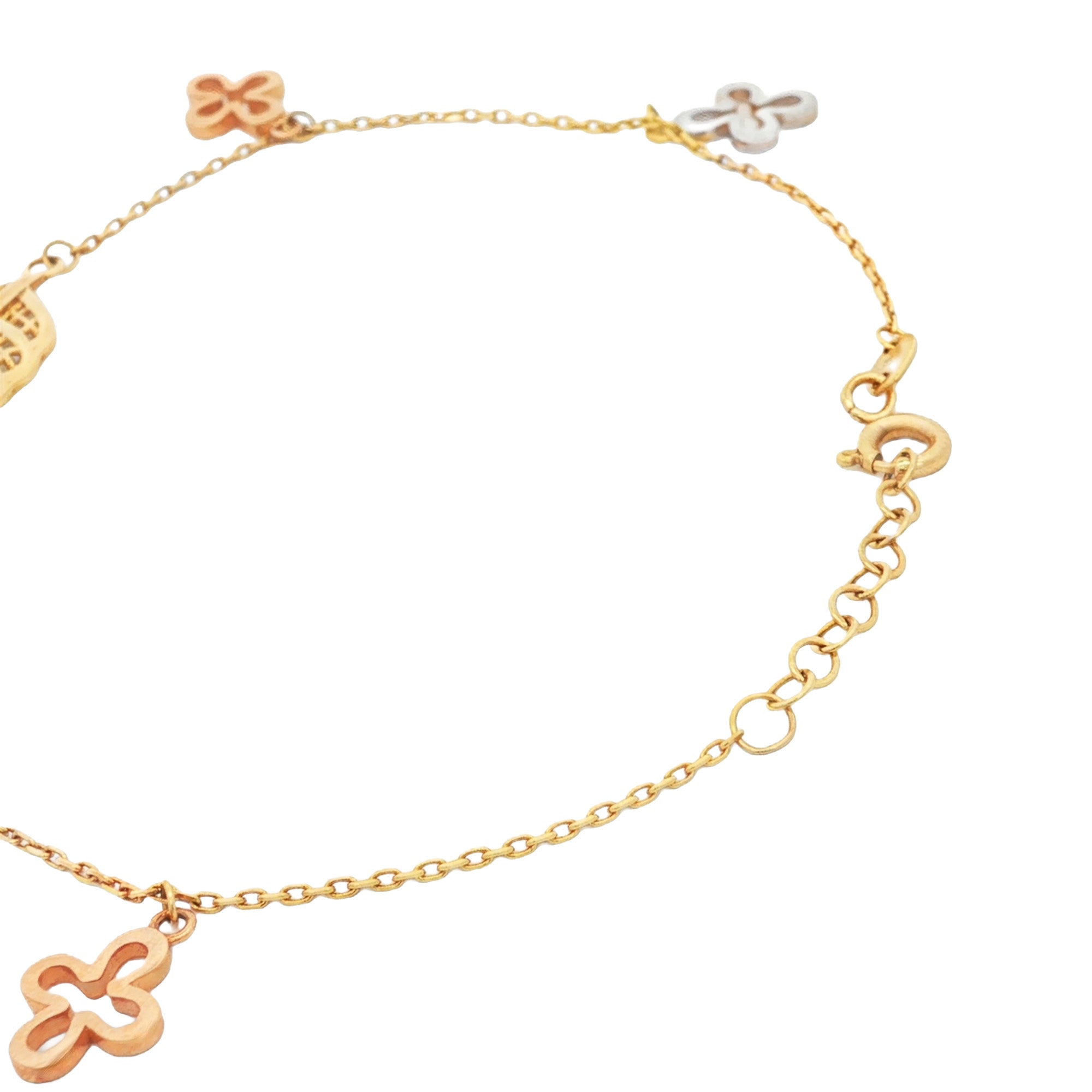PULSERA HOJAS Y CRUCES