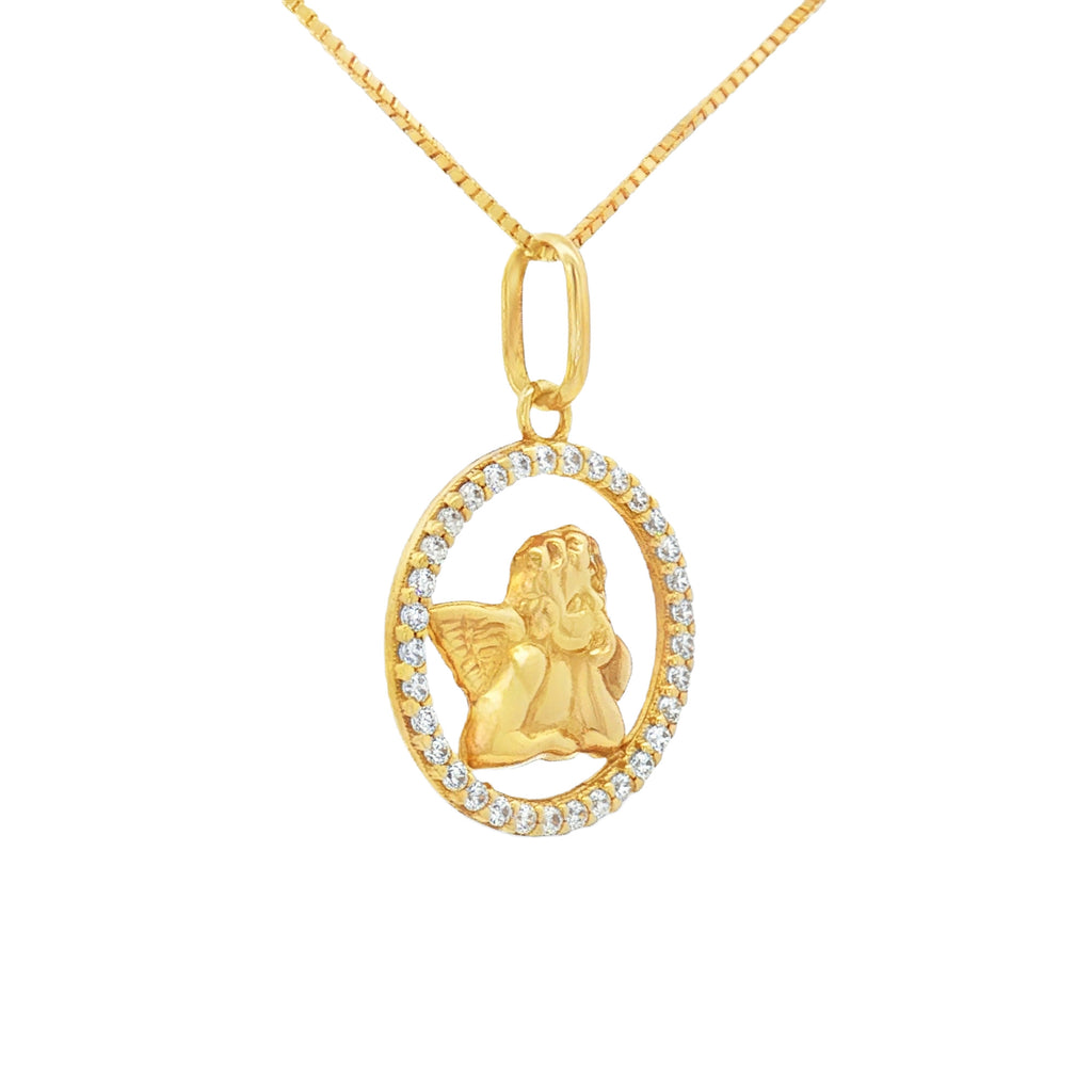 MEDALLA ÁNGEL DE LA GUARDA CON ZIRCONES