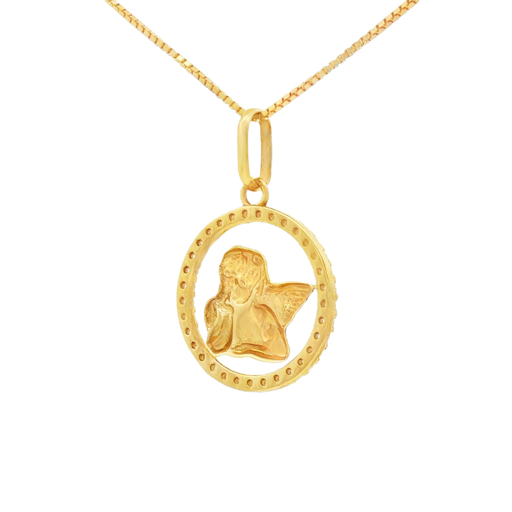MEDALLA ÁNGEL DE LA GUARDA CON ZIRCONES