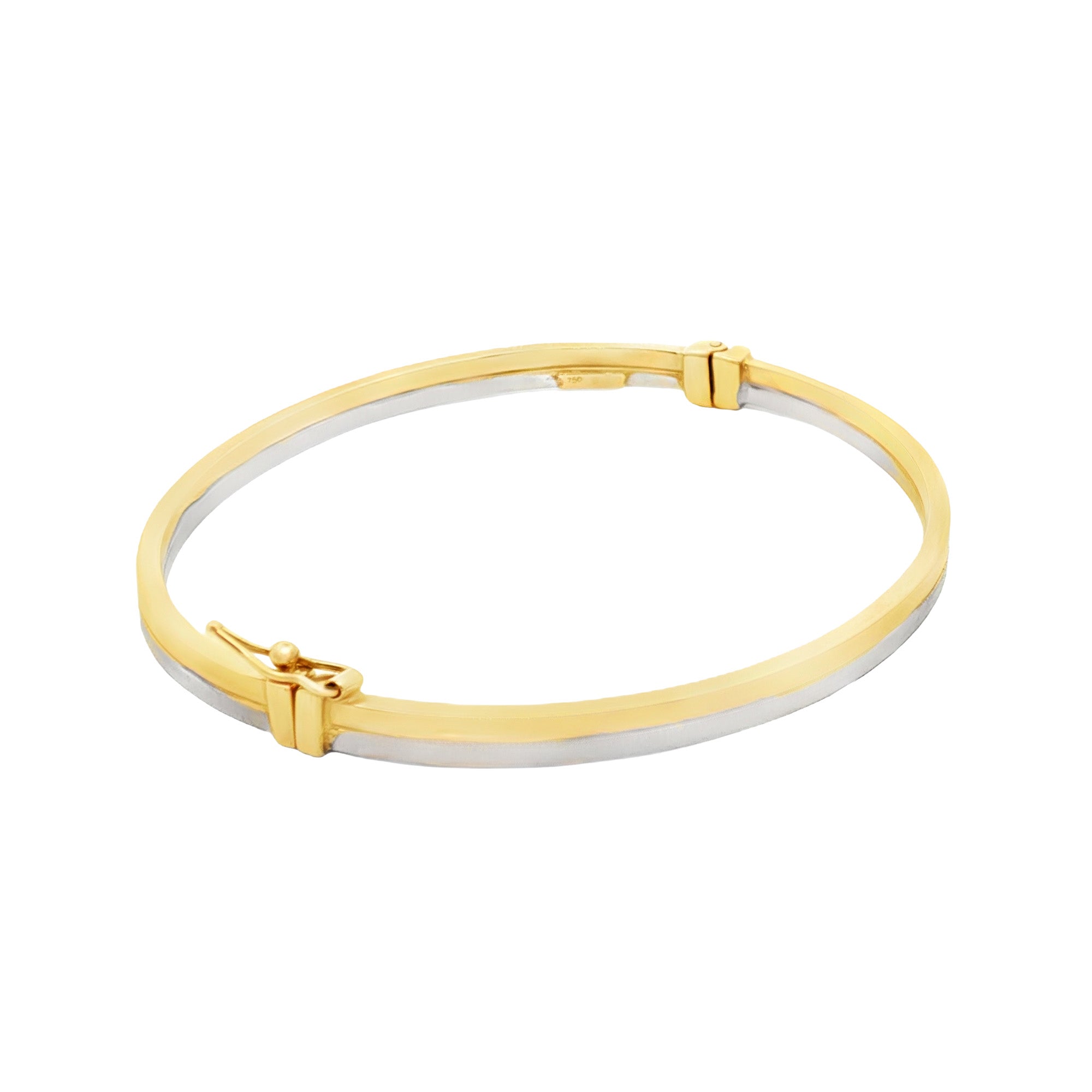 PULSERA ARO OVAL PLANO DOS FILAS