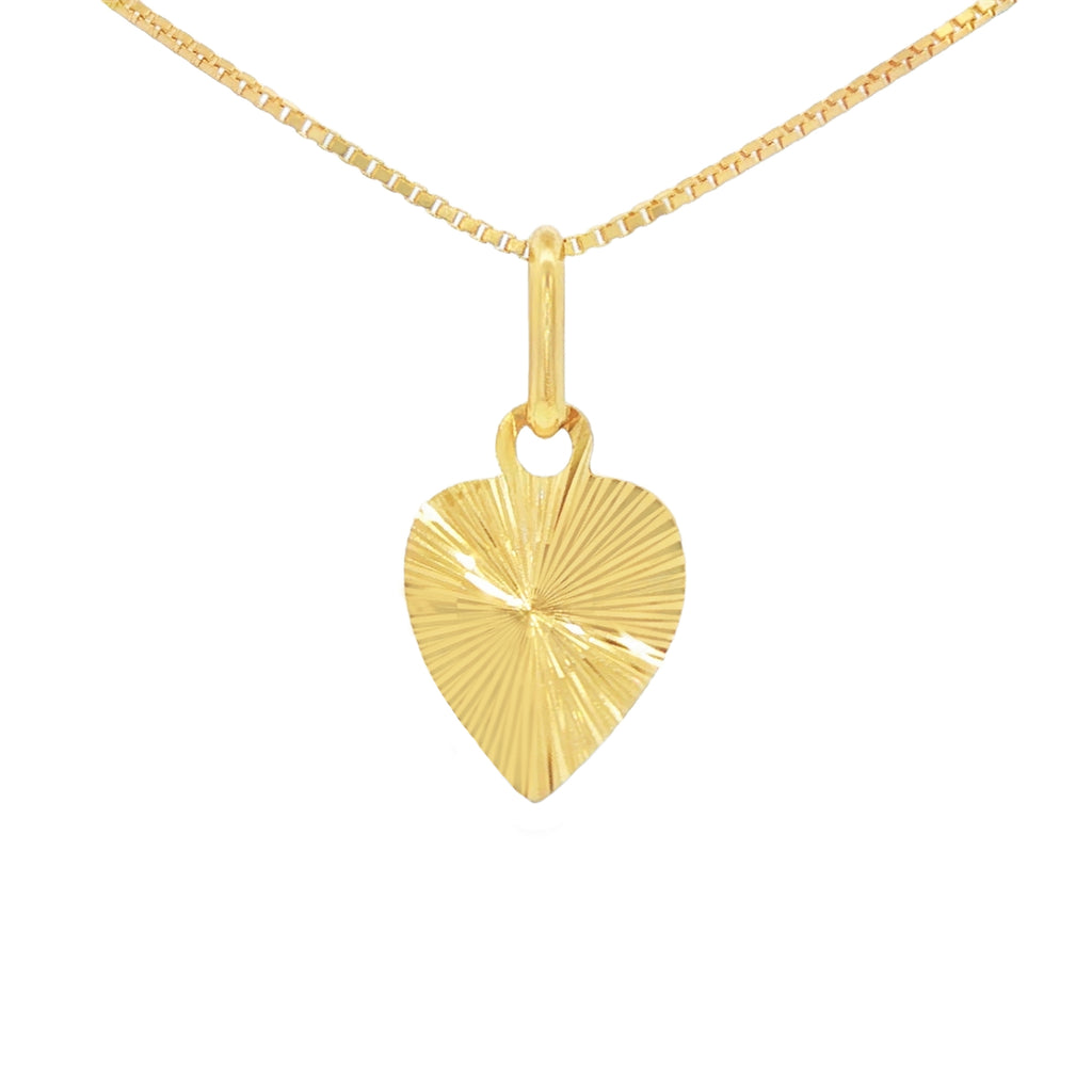 DIJE CORAZÓN ESTRIADO Y LISO