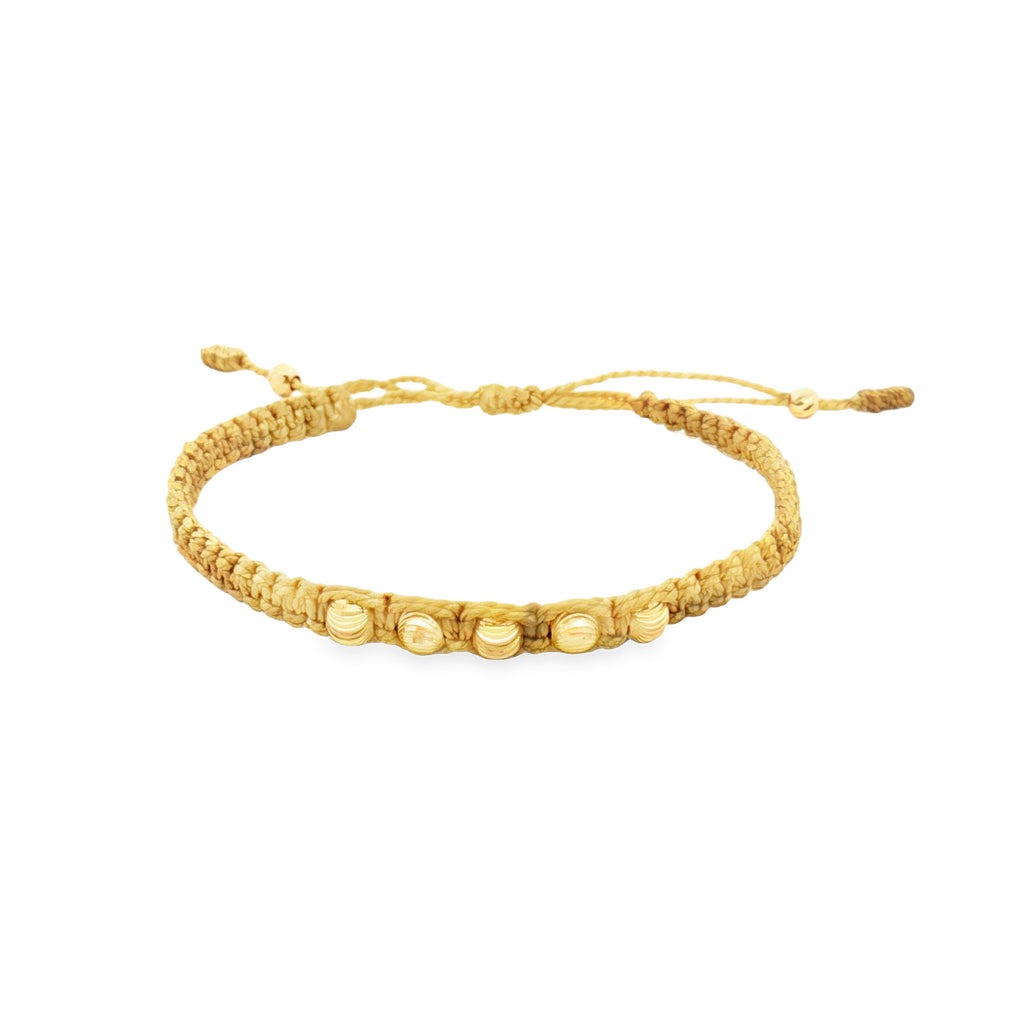PULSERA CON 5 BOLAS DIAMANTADAS 5MM