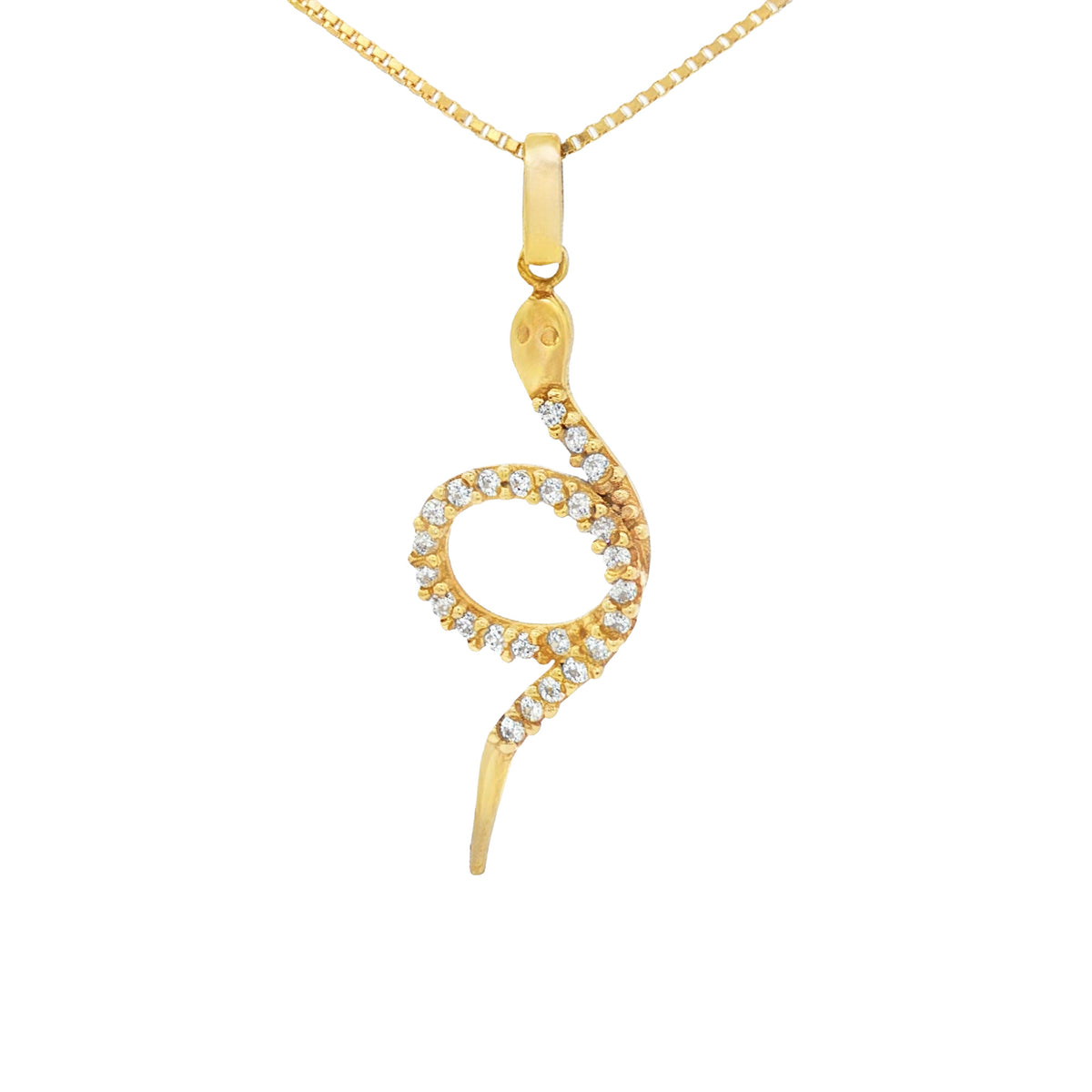 DIJE SERPIENTE CON ZIRCONES