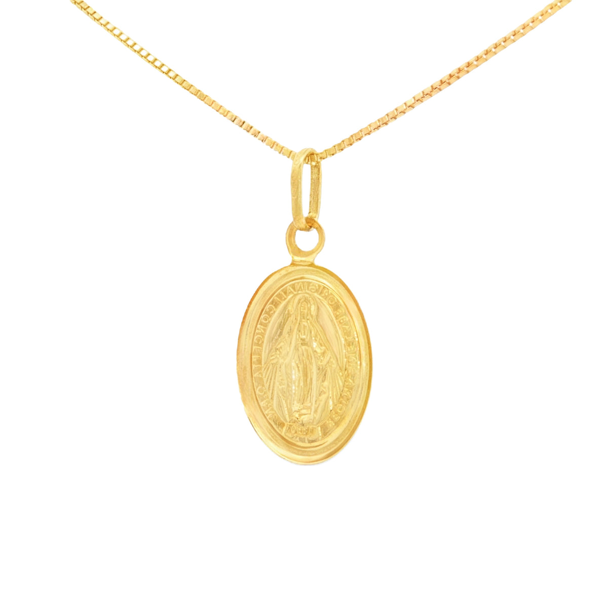 DIJE MEDALLA MILAGROSA OVAL PLANA 1.5 CM