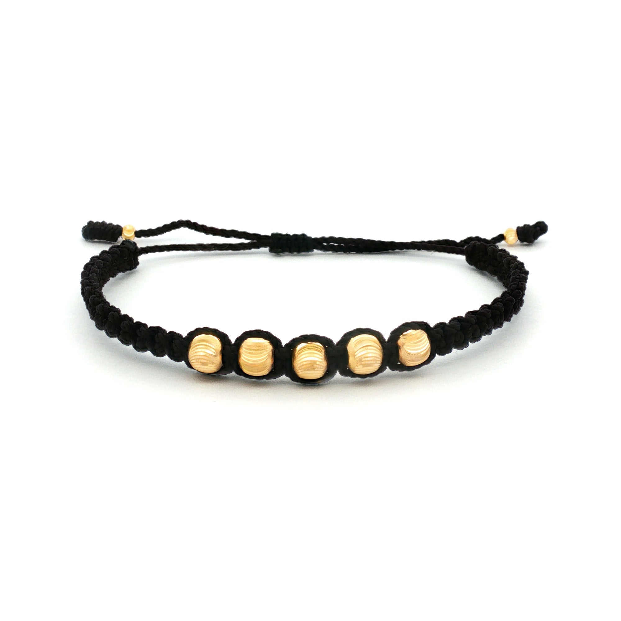 PULSERA HILO NEGRO BOLA DIAMANTADA