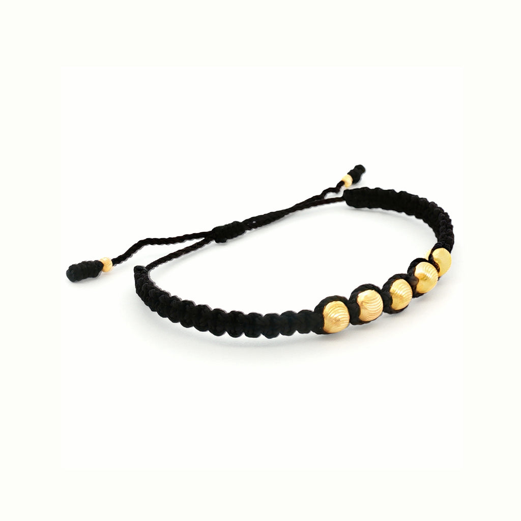 PULSERA HILO NEGRO BOLA DIAMANTADA