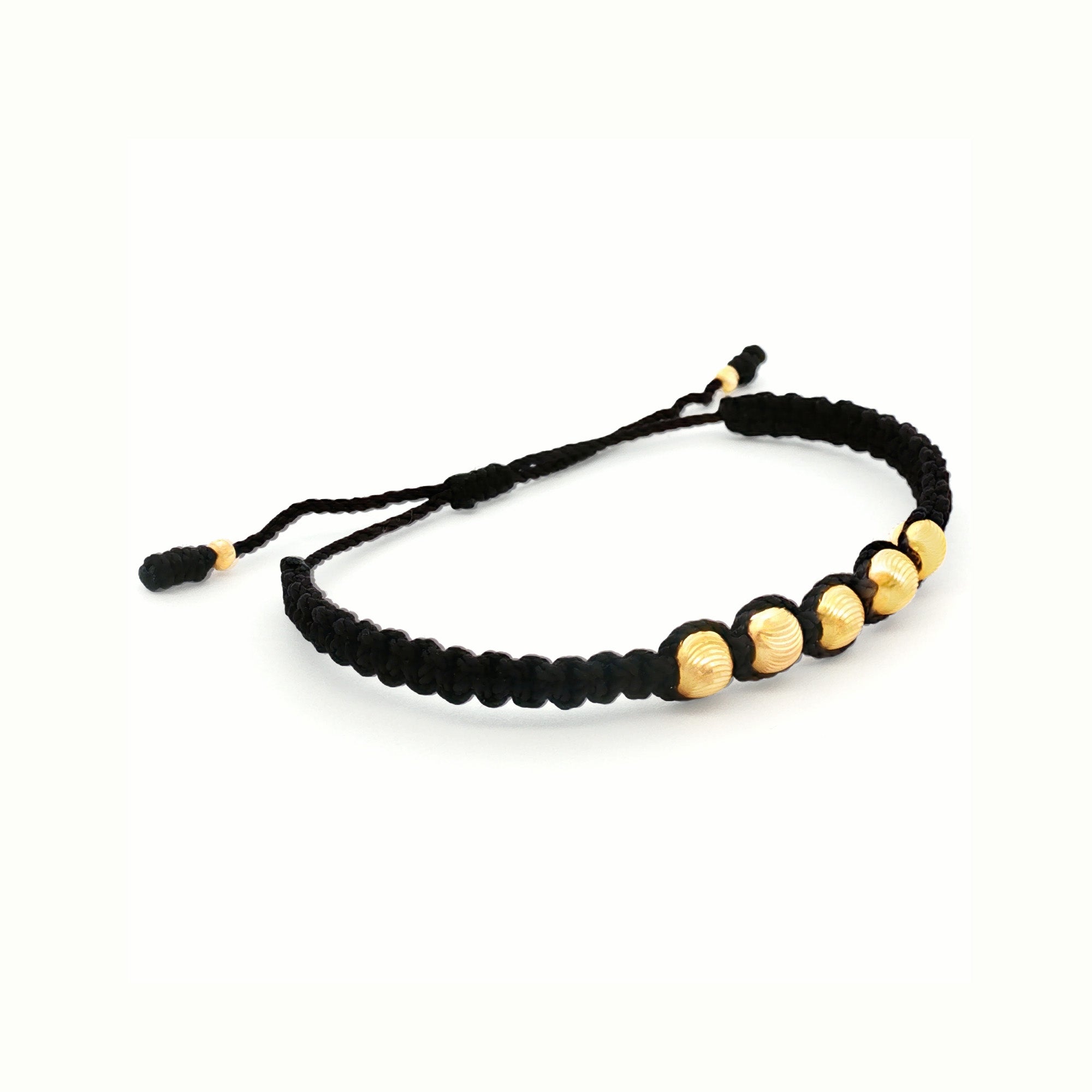 PULSERA HILO NEGRO BOLA DIAMANTADA