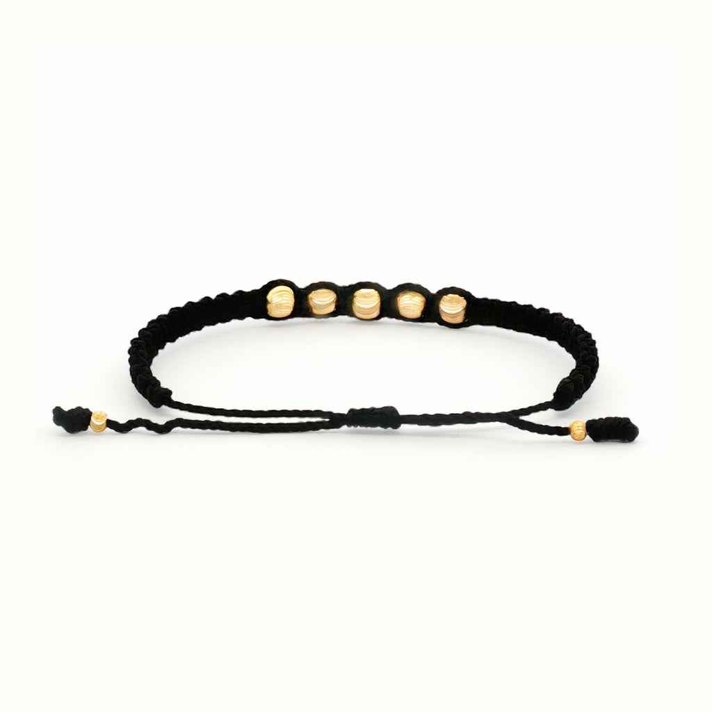 PULSERA HILO NEGRO BOLA DIAMANTADA