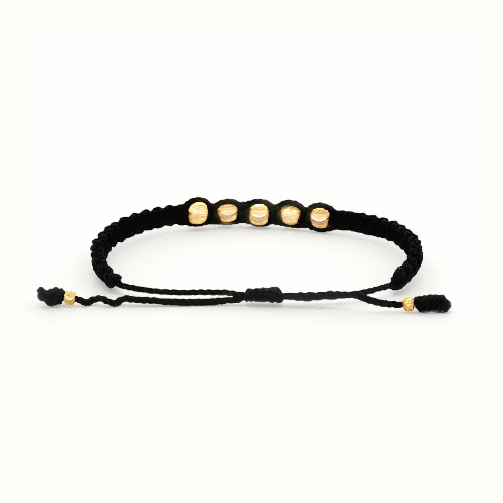 PULSERA HILO NEGRO BOLA DIAMANTADA