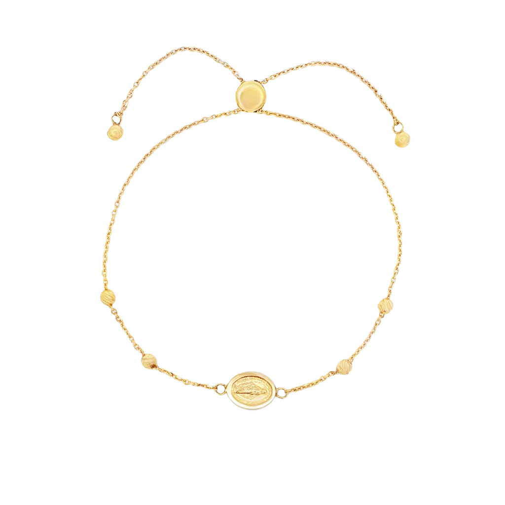 PULSERA CON BOLAS Y MEDALLA MILAGROSA
