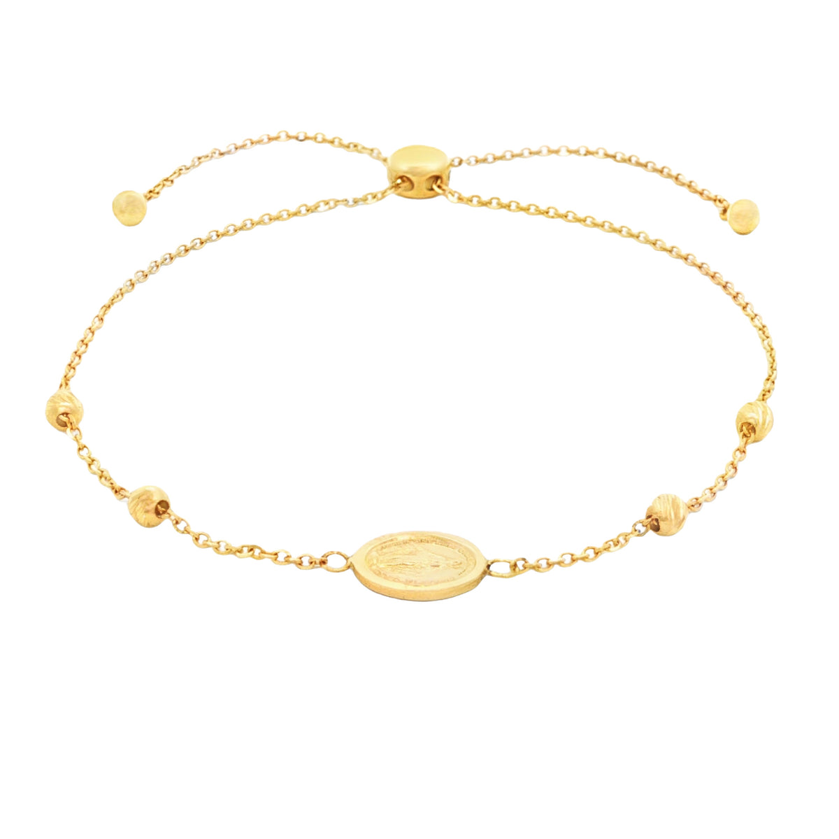 PULSERA CON BOLAS Y MEDALLA MILAGROSA