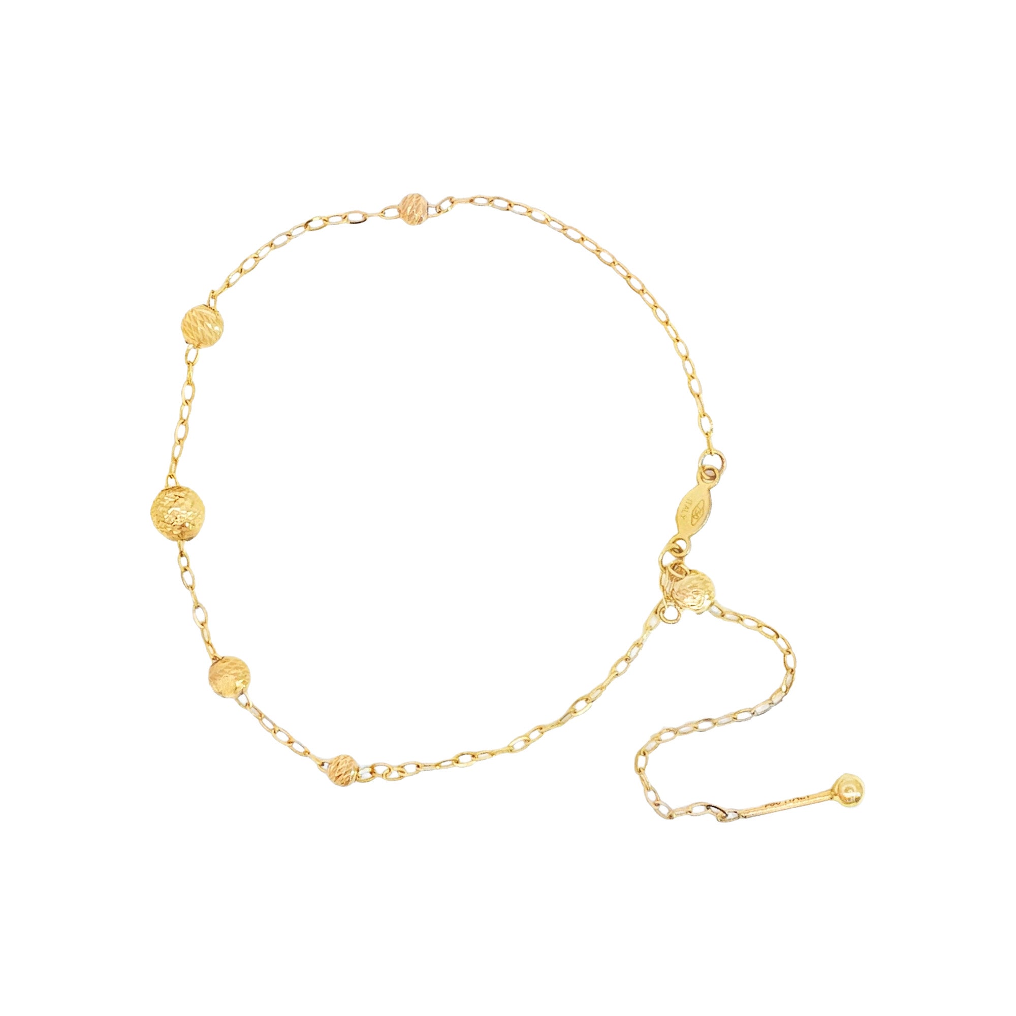 PULSERA CORREDIZA BOLA GRABADA