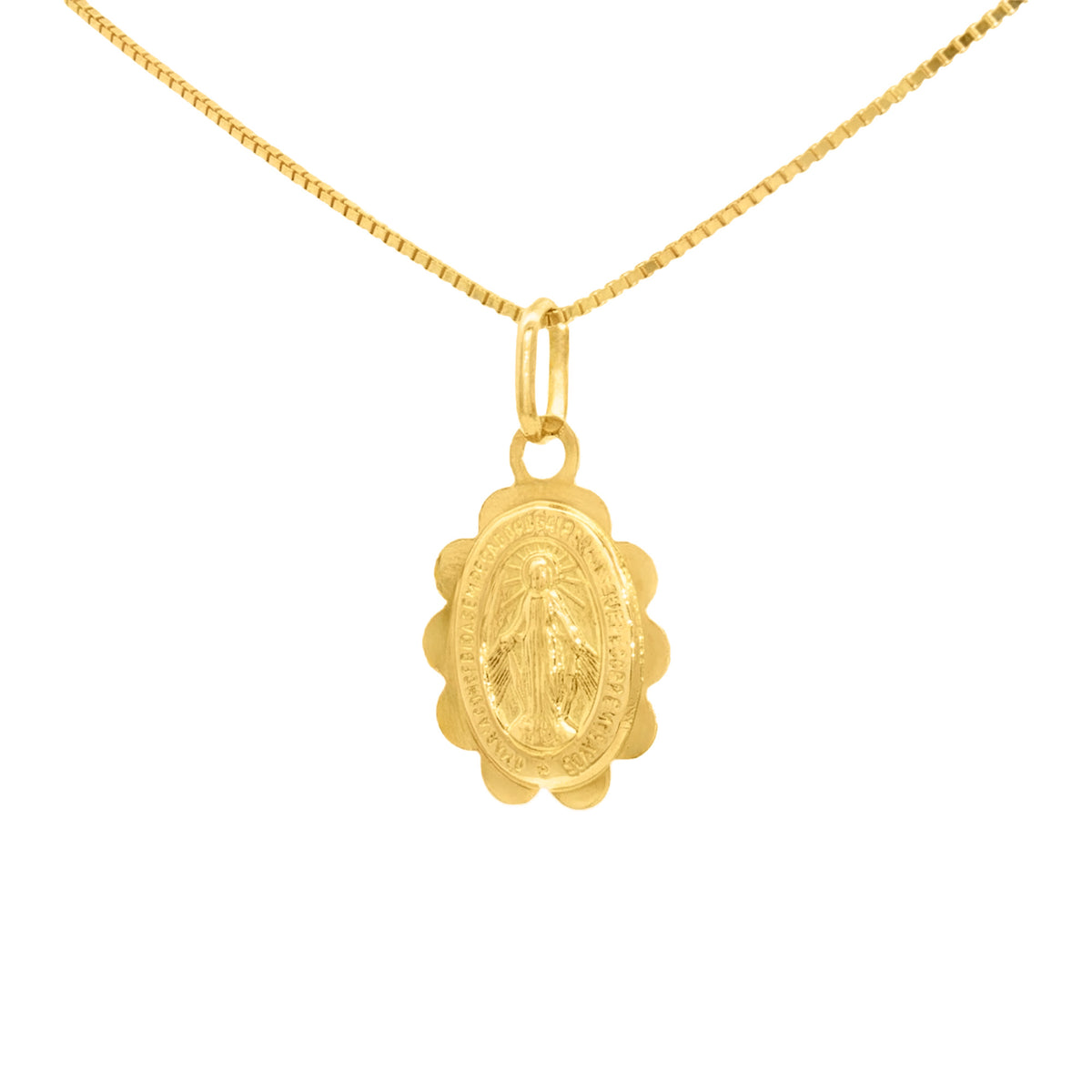 DIJE MEDALLA MILAGROSA OVAL ENCAJE 1.5 CM