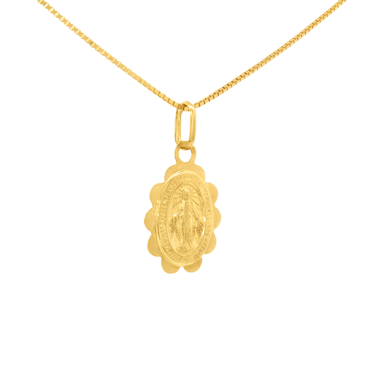 DIJE MEDALLA MILAGROSA OVAL ENCAJE 1.5 CM