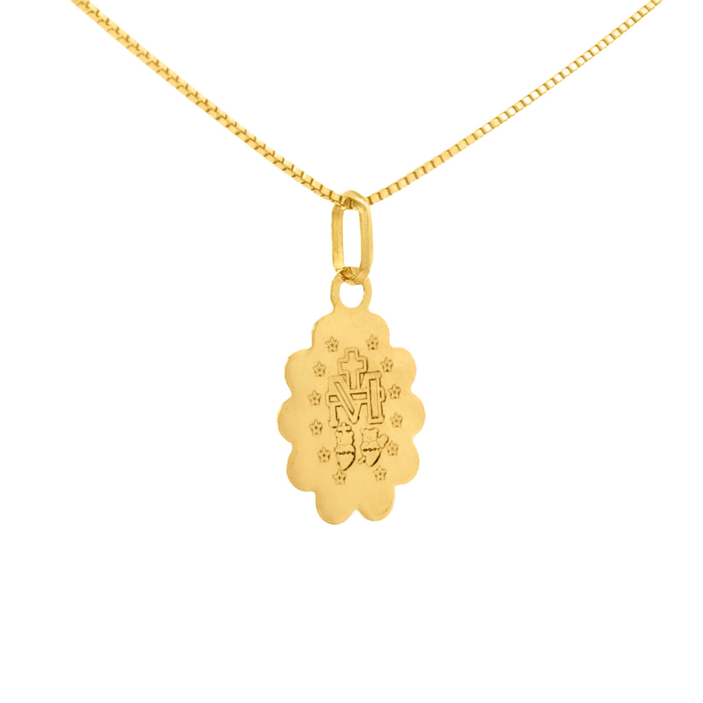 DIJE MEDALLA MILAGROSA OVAL ENCAJE 1.5 CM