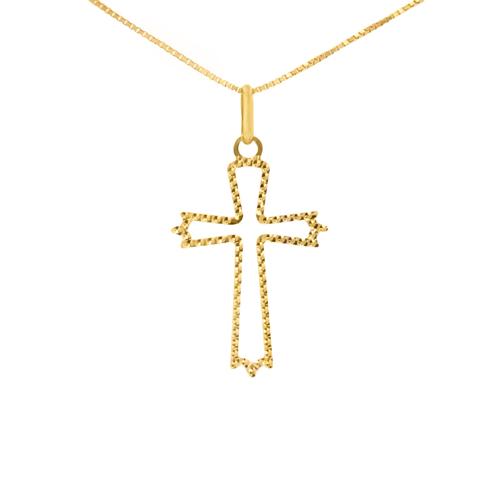 DIJE CRUZ DE SILUETA GRABADA
