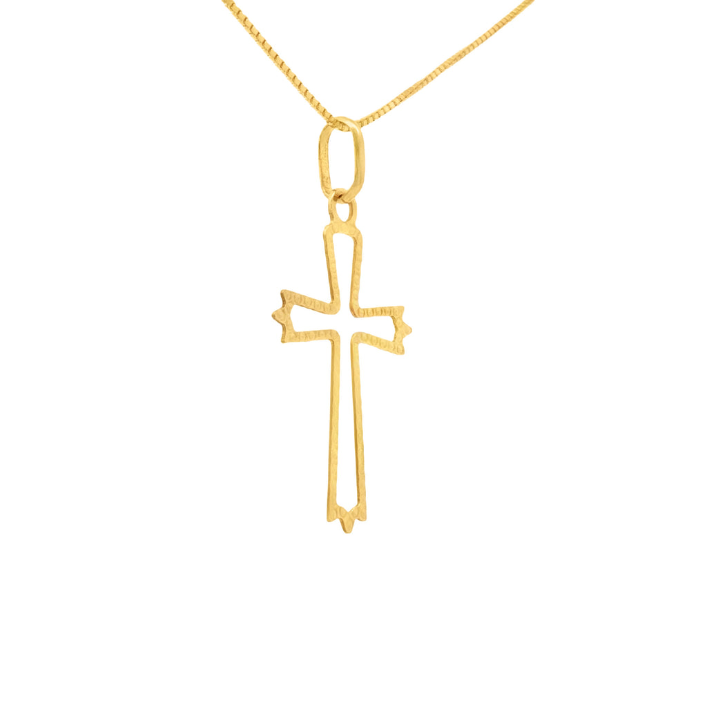 DIJE CRUZ DE SILUETA GRABADA