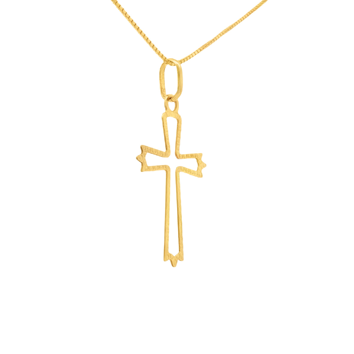 DIJE CRUZ DE SILUETA GRABADA