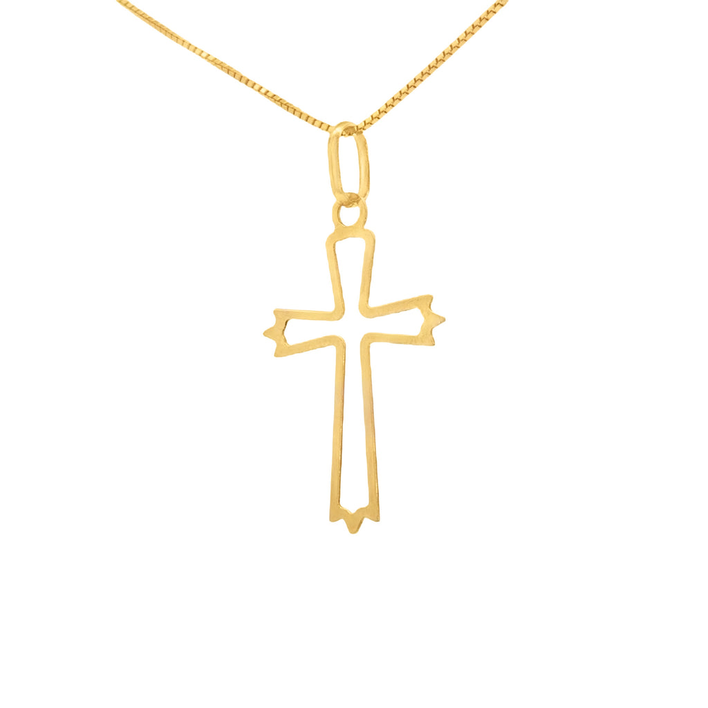 DIJE CRUZ DE SILUETA GRABADA