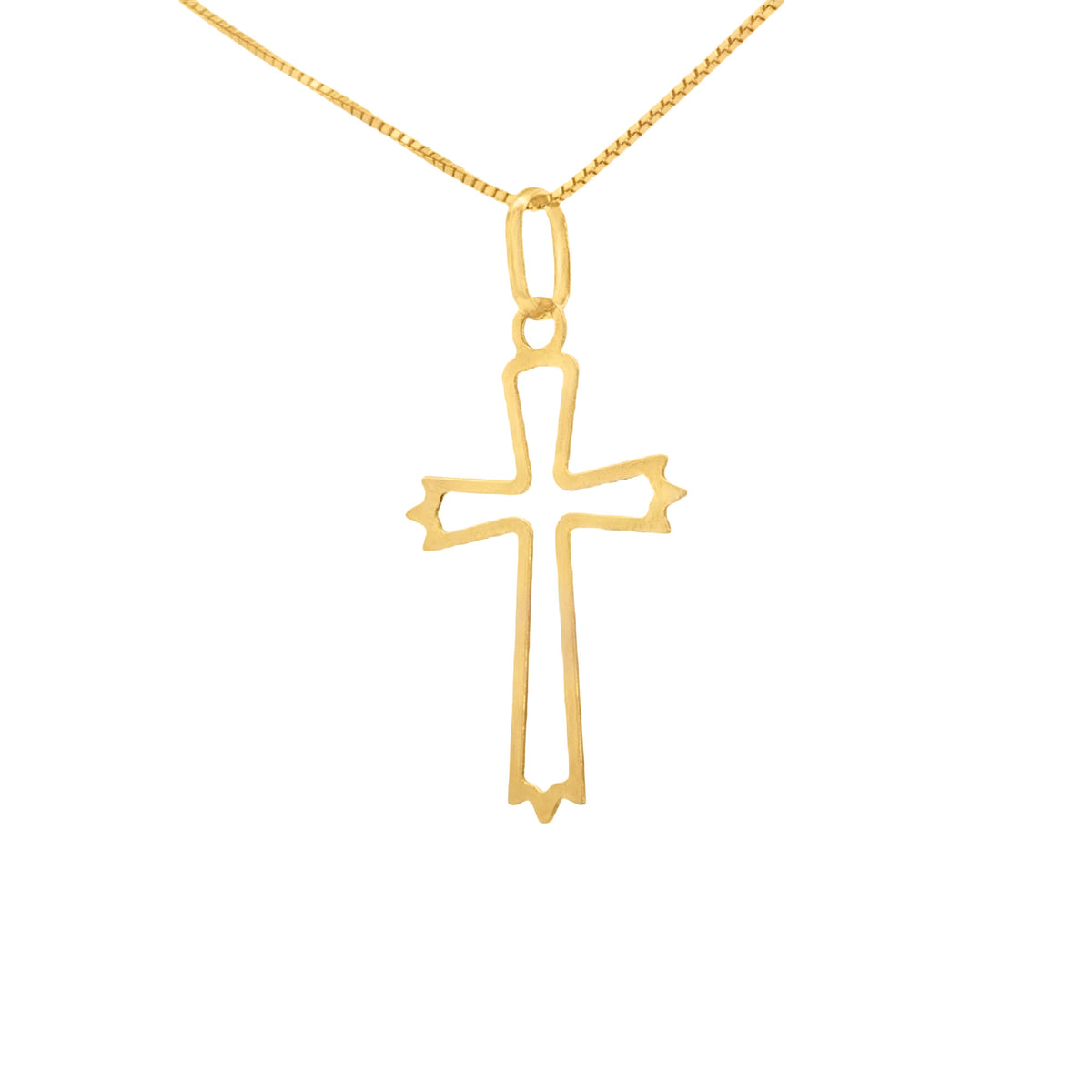 DIJE CRUZ DE SILUETA GRABADA