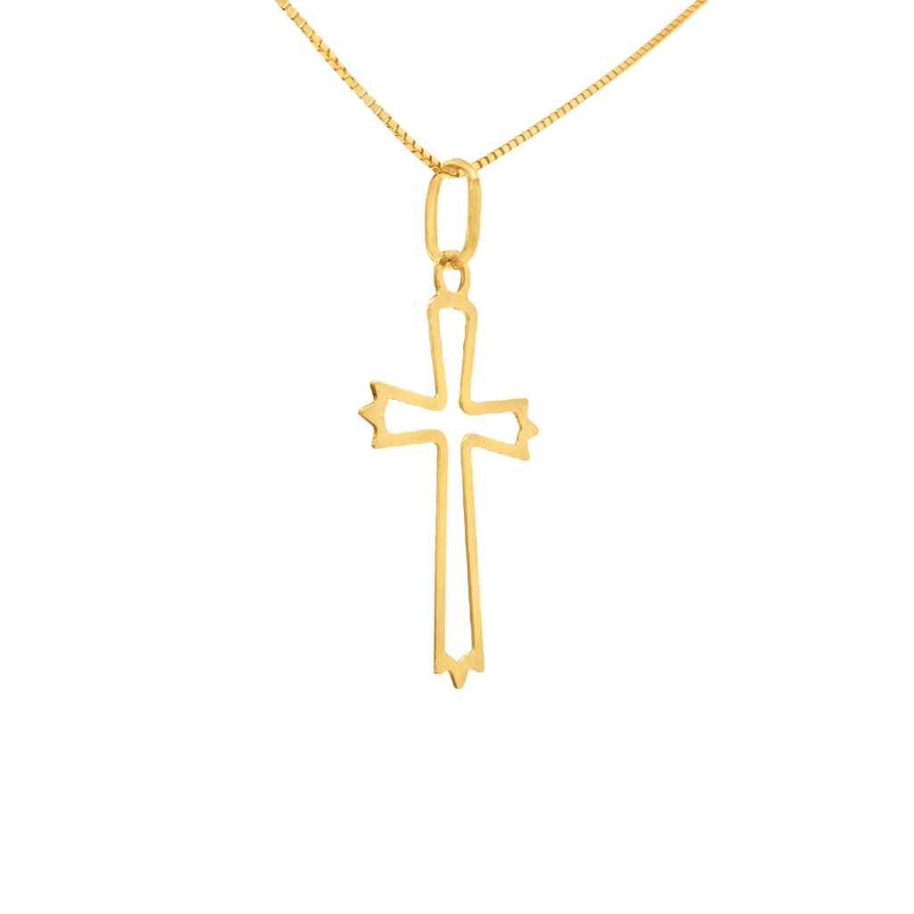 DIJE CRUZ DE SILUETA GRABADA