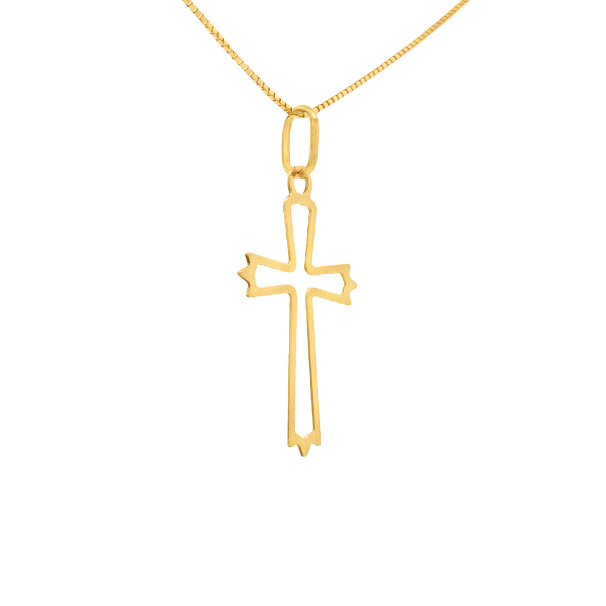 DIJE CRUZ DE SILUETA GRABADA