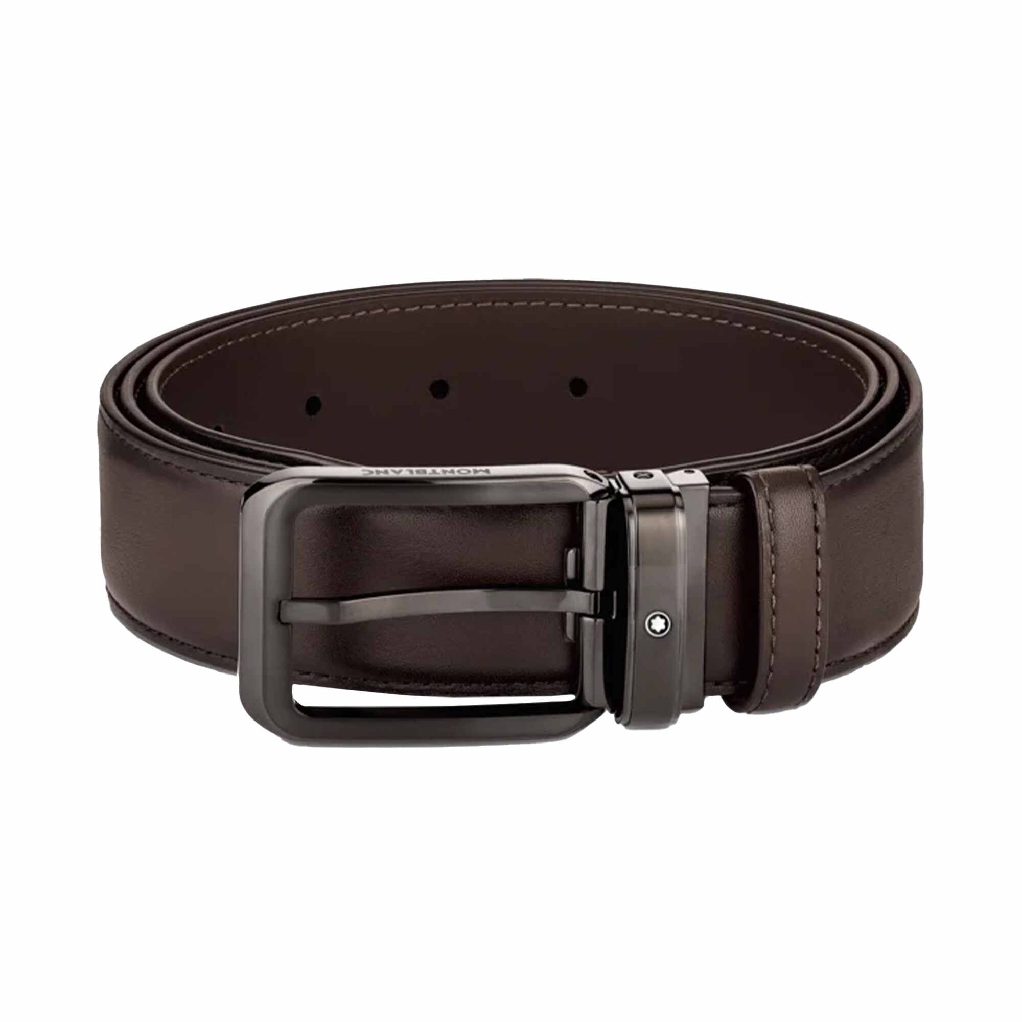 Cinturón Montblanc Piel Marrón Matizada 129456