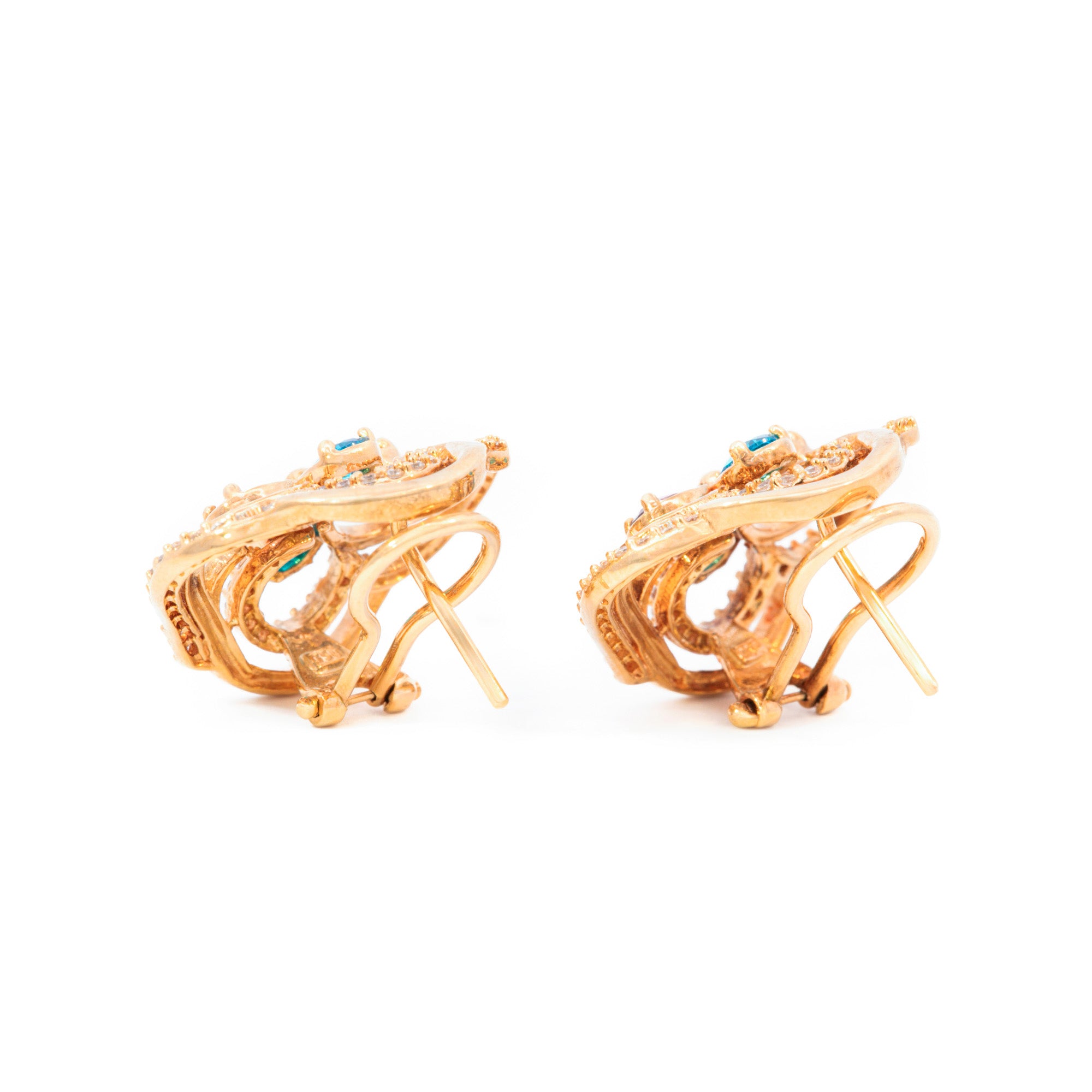 ARETES FLOR ZIRCÓN