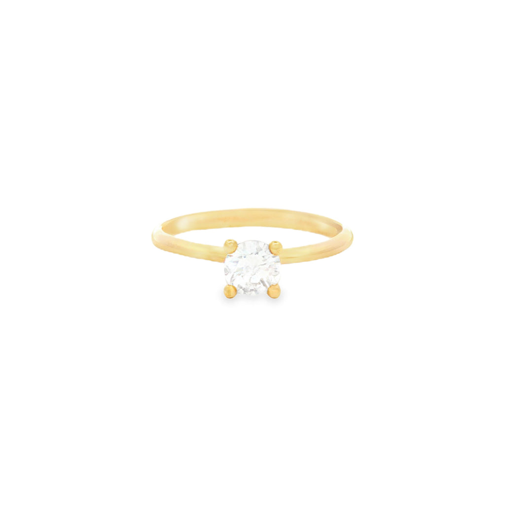 ANILLO SOLITARIO CON ZIRCÓN